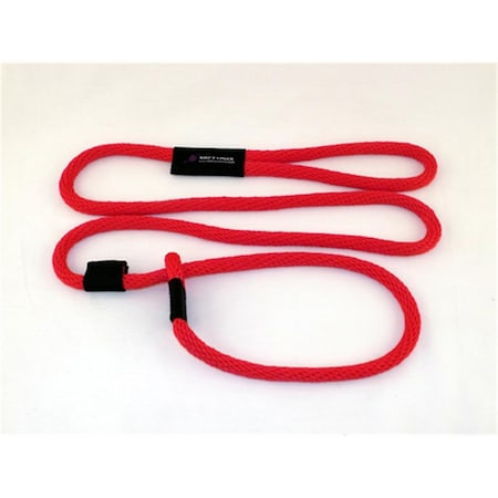 Soft Lines Dog Slip Leash 0.5 In. Diameter By 10 Ft. - Red SO456386